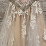 WHITE/NUDE PRINCESS GOWN