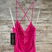 PINK FULL BEADED LONG DRESS