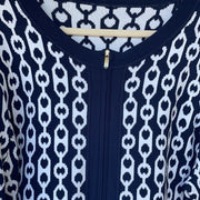 NAVY/WHITE ZIP UP JACKET