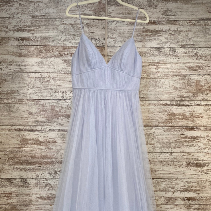 BLUE A LINE GOWN