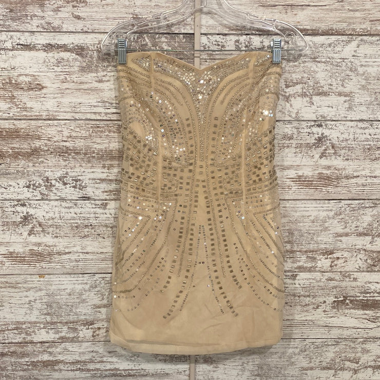 IVORY BEADED SHORT DRESS