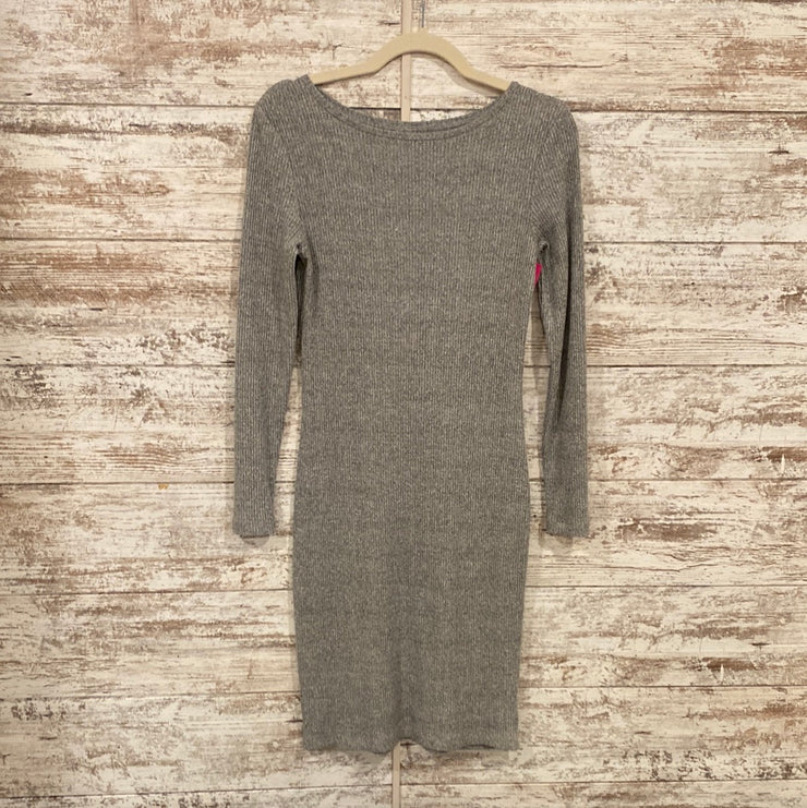 GRAY SWEATER DRESS