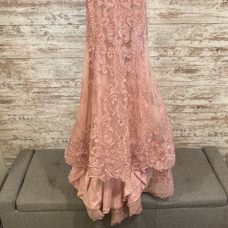 PINK/FLORAL MERMAID GOWN