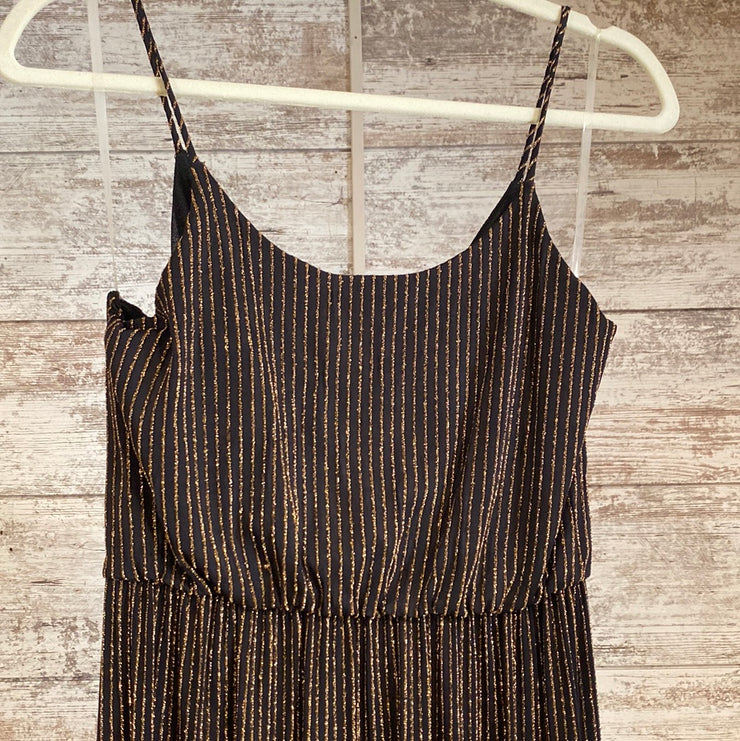 BLACK/GOLD LONG DRESS (NEW)