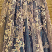 LAVENDER/FLORAL A LINE GOWN