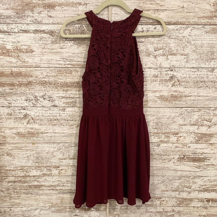 BURGUNDY SHORT DRESS