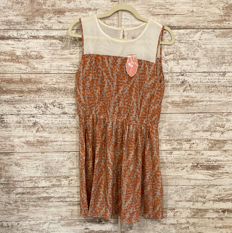 ORANGE/WHITE SHORT DRESS-NEW