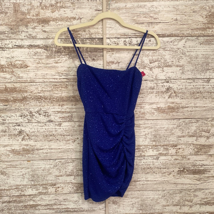 ROYAL BLUE SPARKLY SHORT DRESS