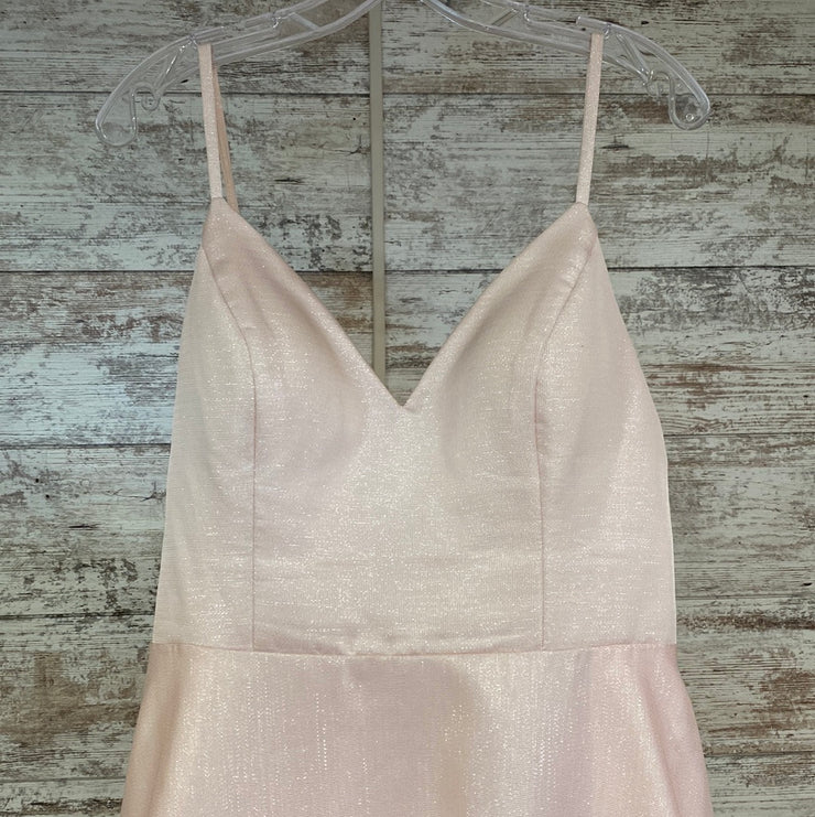 PINK SPARKLY A LINE GOWN