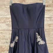 NAVY A LINE GOWN
