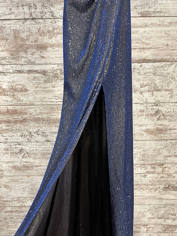 BLUE SPARKLY LONG EVENING GOWN