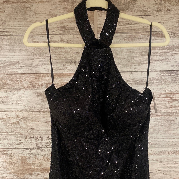 BLACK SEQUIN LONG DRESS (NEW)