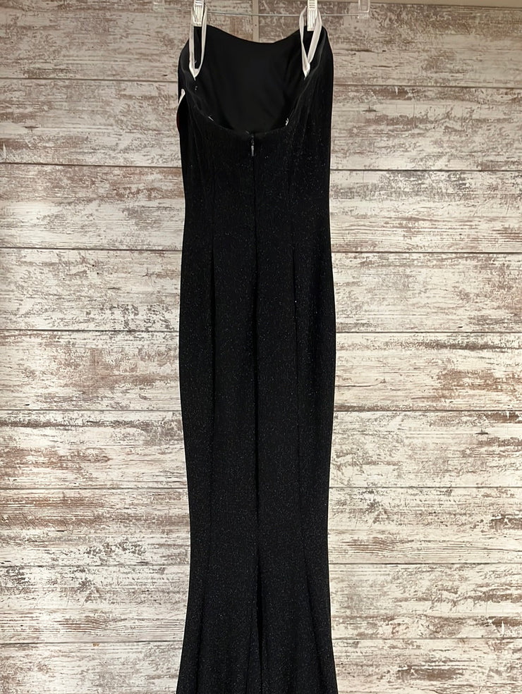 BLACK SPARKLY LONG DRESS