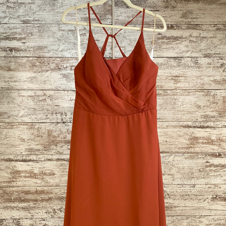 RUST COLORED LONG DRESS