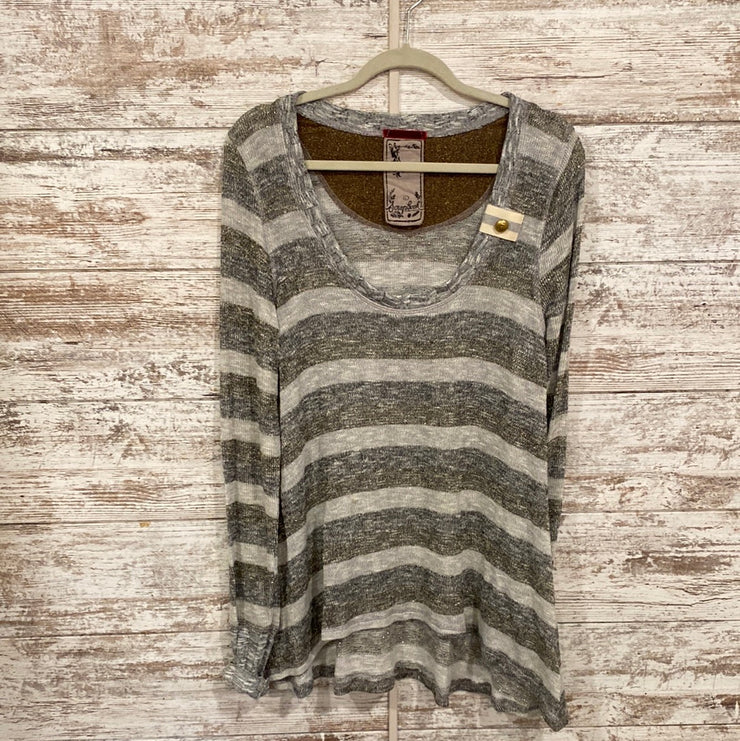 GRAY STRIPED TUNIC