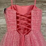 PINK SPARKLY A LINE GOWN
