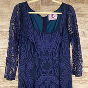 NAVY LONG EVENING GOWN