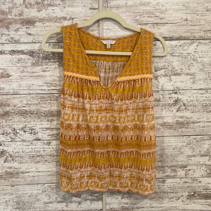 ORANGE/GOLD SLEEVELESS TOP