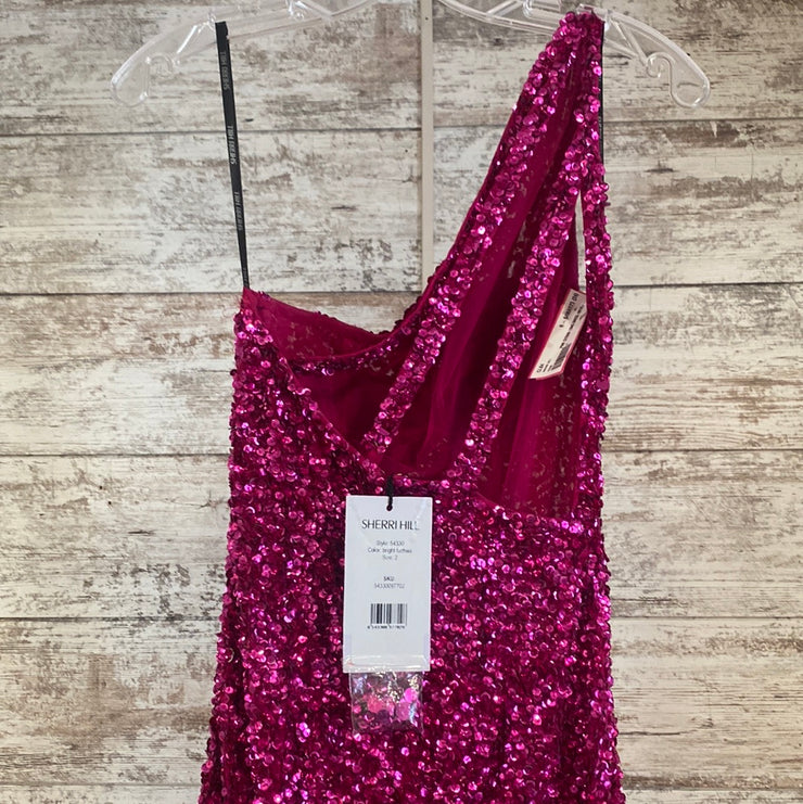 PINK SEQUIN LONG DRESS (NEW)