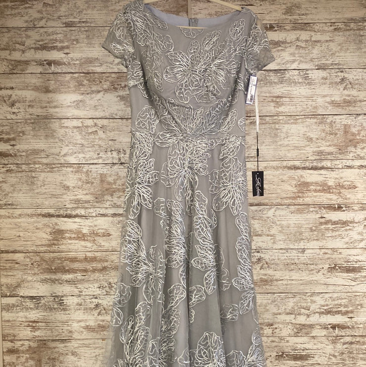 GRAY/SILVER A LINE GOWN (NEW)