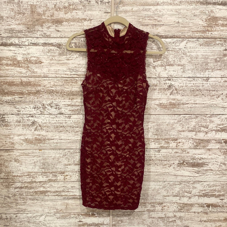 BURGUNDY SHORT DRESS