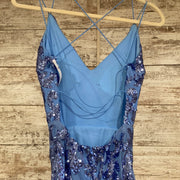 BLUE SPARKLY LONG DRESS