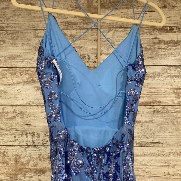 BLUE SPARKLY LONG DRESS