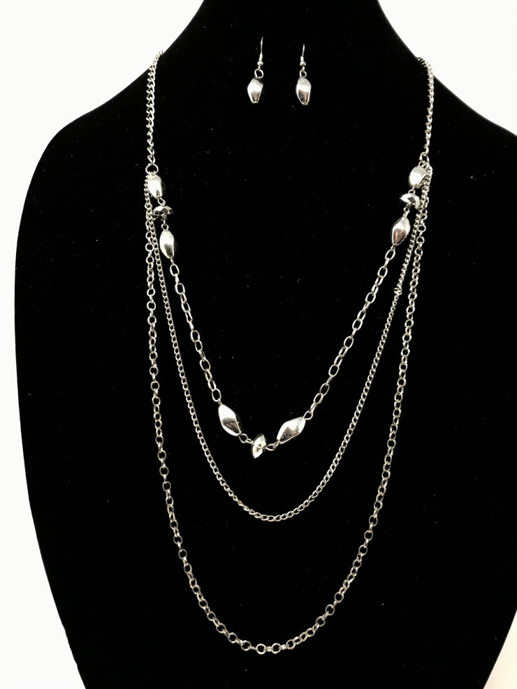 SILVER NECKLACE SET