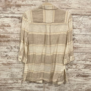 TAN STRIPED SHIRT