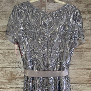 SILVER SEQUIN LONG DRESS