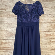 NAVY LONG EVENING GOWN