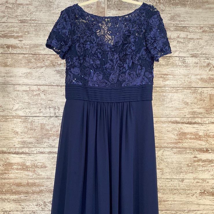 NAVY LONG EVENING GOWN