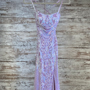 PURPLE LONG EVENING GOWN