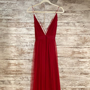 RED A LINE GOWN