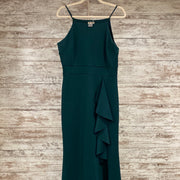 GREEN LONG EVENING GOWN