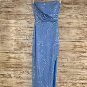BLUE FULL SEQUIN LONG DRESS
