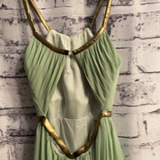 GREEN LONG EVENING GOWN