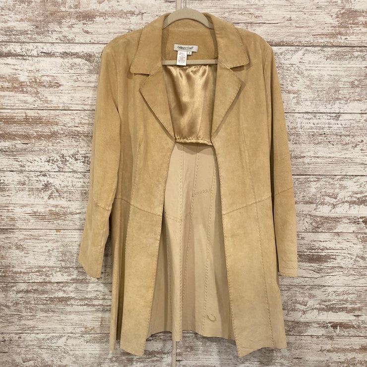 TAN SUEDE LONG JACKET