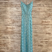 BLUE/GREEN SPARKLY LONG DRESS