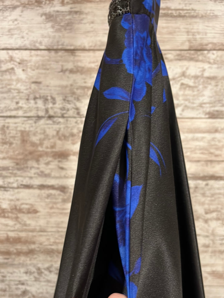 BLACK/BLUE A LINE GOWN