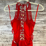 RED LONG EVENING GOWN