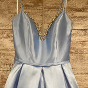 BLUE A LINE GOWN