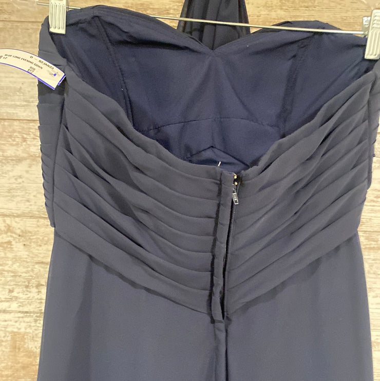 BLUE LONG EVENING GOWN