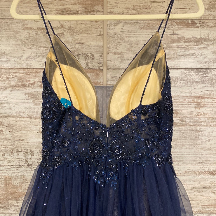 NAVY PRINCESS GOWN