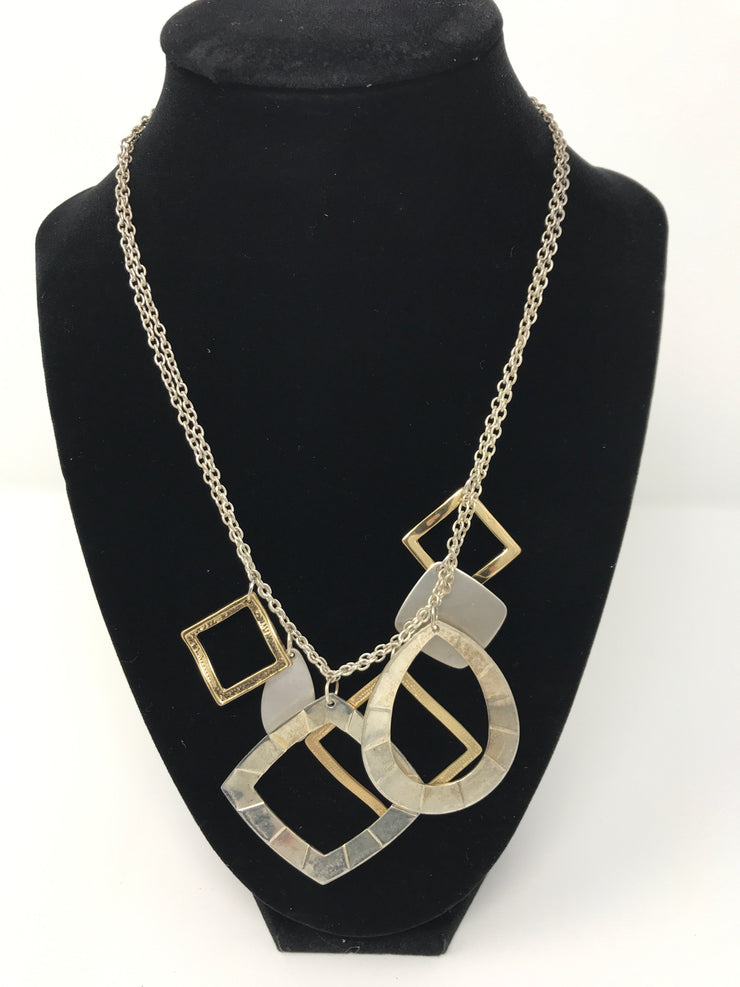 SILVER/GOLD SQAURE NECKLACE