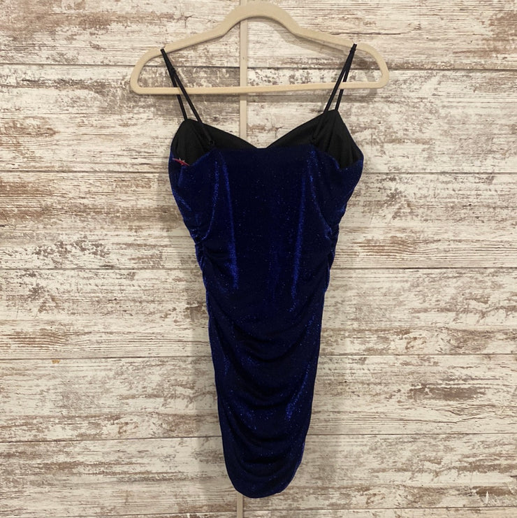 BLUE SPARKLY SHORT DRESS