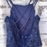 NAVY/FLORAL 2 PC, SHORT DRESS