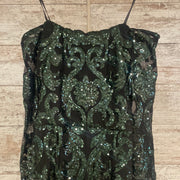 GREEN SEQUIN LONG GOWN (NEW)