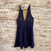 NAVY/NUDE SHORT DRESS