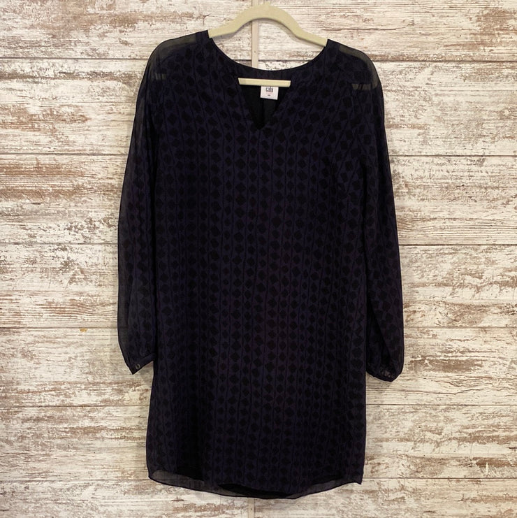 PURPLE/BLACK LONG SLEEVE DRESS